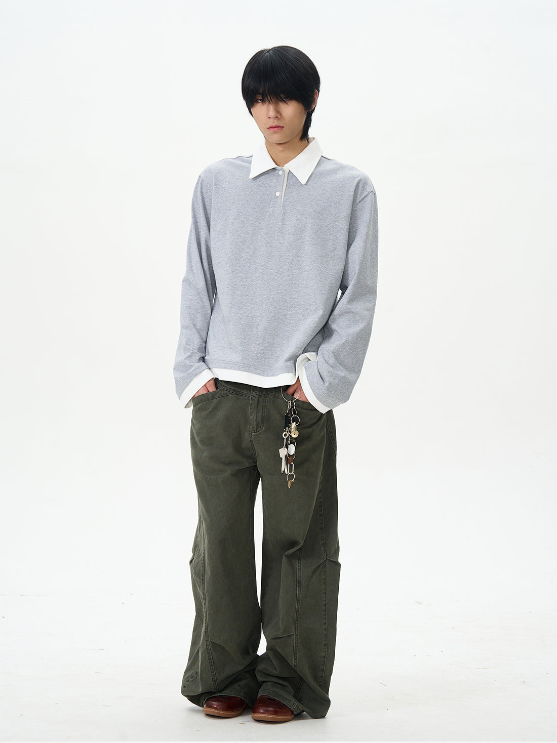 Olive Cargo Wide Leg Pants