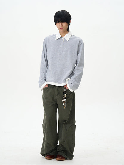 Olive Cargo Wide Leg Pants