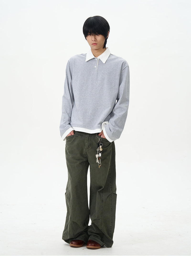Olive Cargo Wide Leg Pants