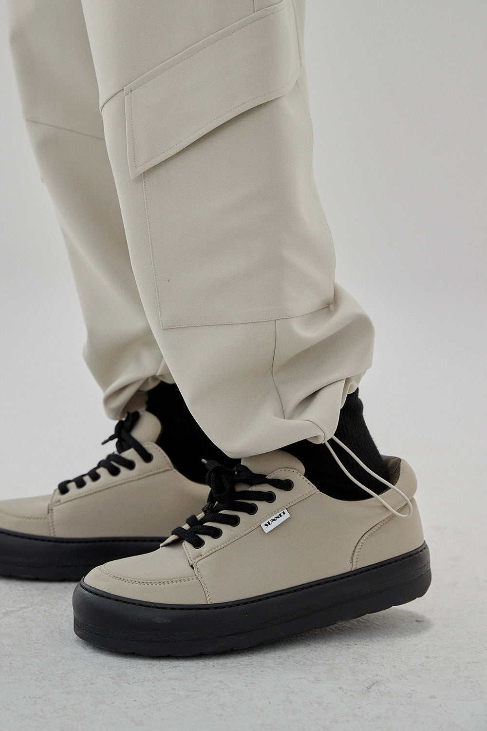 Draping Drawstring Cargo Pants