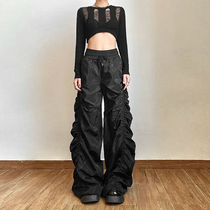 High-waist Pleated Wide-leg Pants