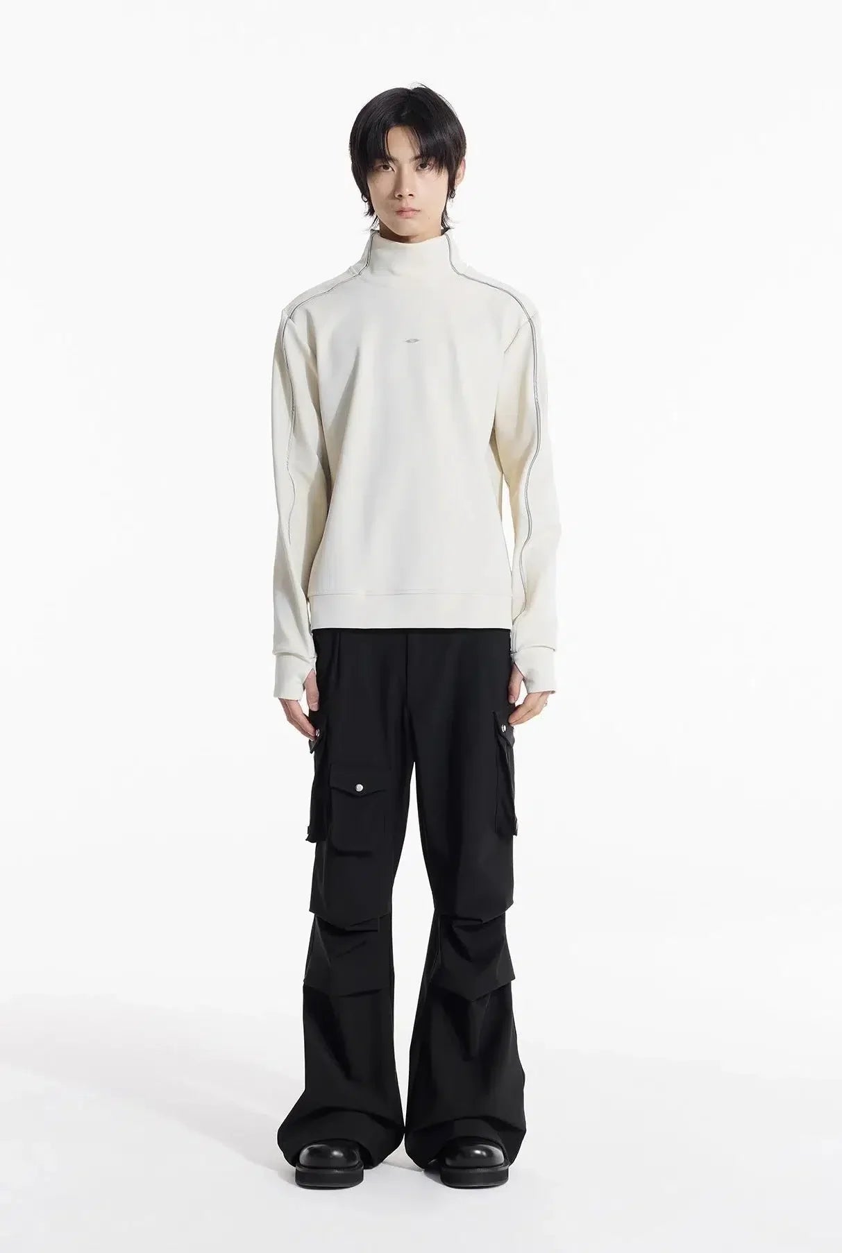 Minimalist Outline Turtleneck Sweater