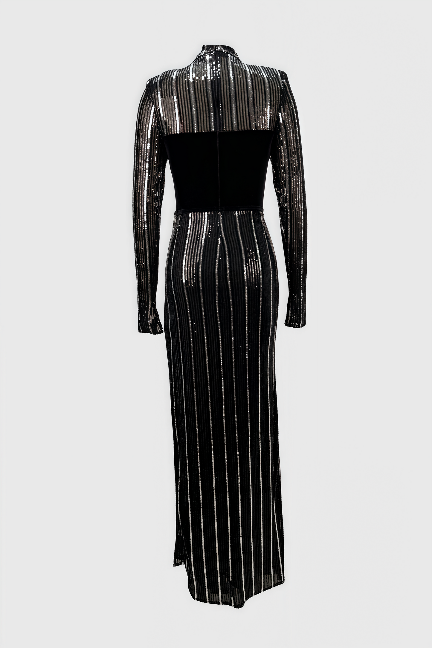 Aelik High Neck Sequin 3d Flower Maxi Dress