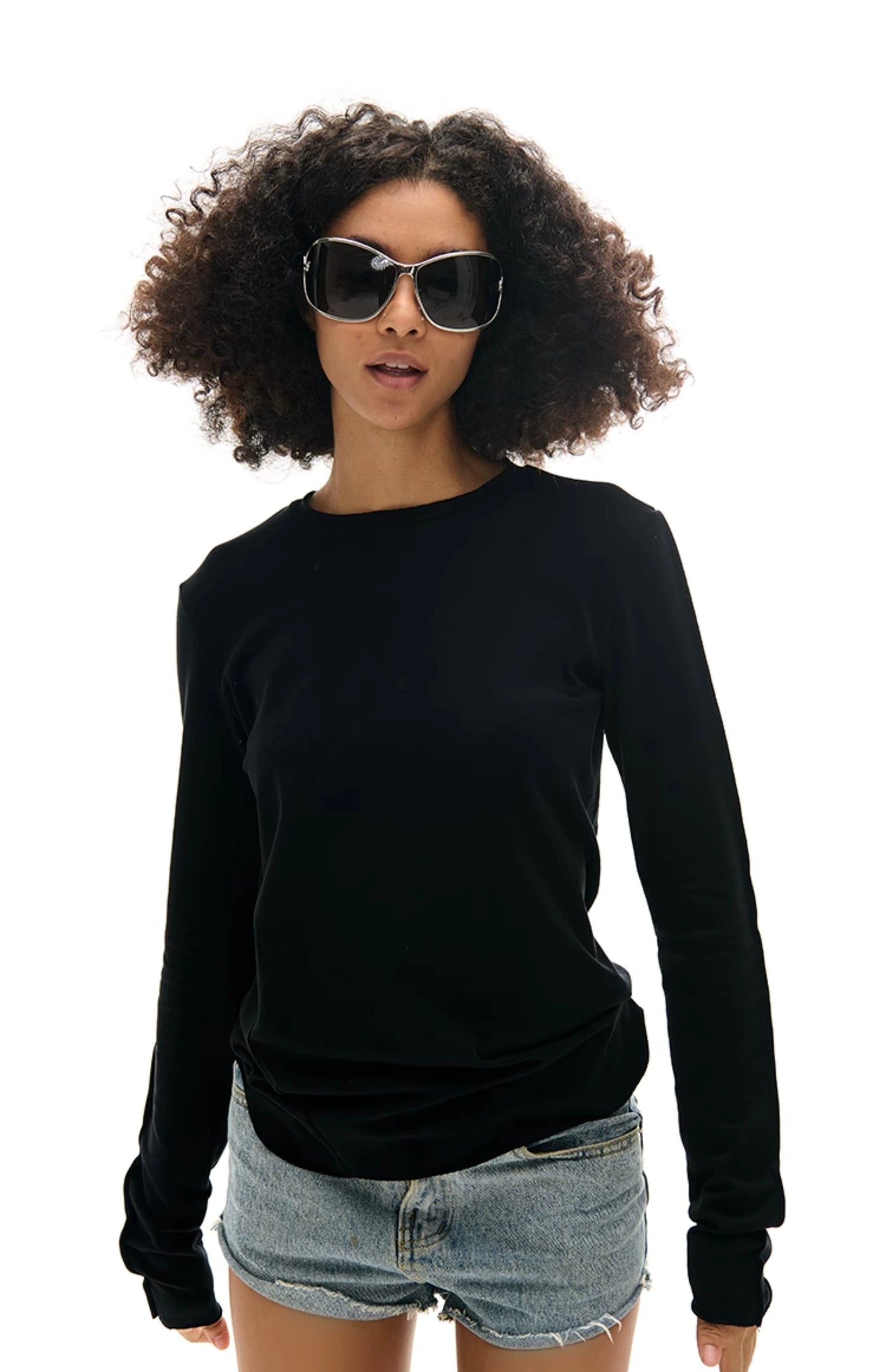 Round Neck Slim Fit Long Sleeve T-shirt
