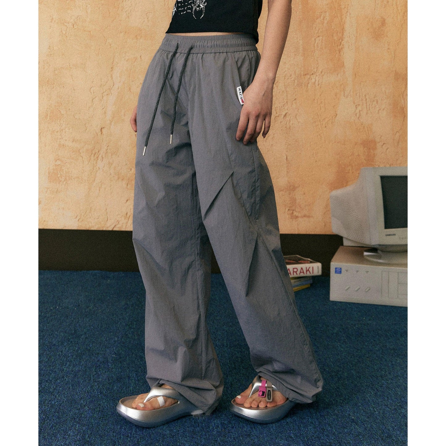 Ezek Wide-leg Drawstring Lounge Pants - Relaxed Fit Trousers With Pockets