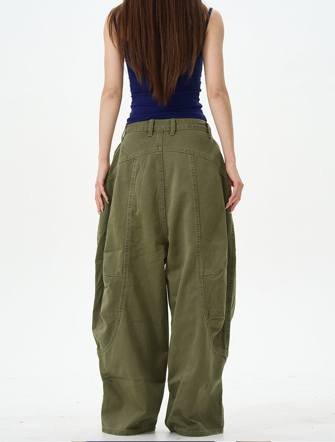 Charcoal Baggy Street Cargo Pants