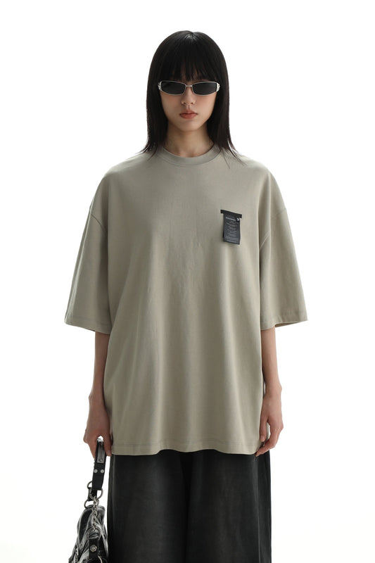 Regular & Cropped T-shirt With Washed Signs Graphic
