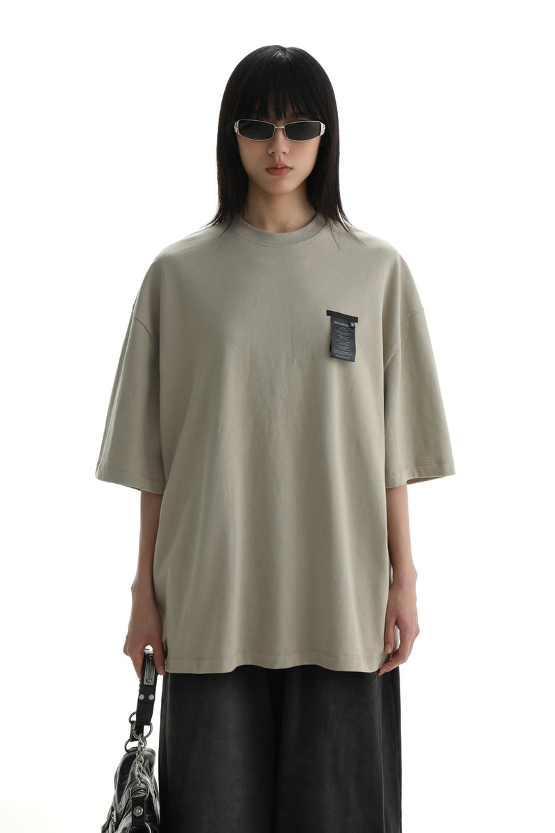 Regular & Cropped T-shirt With Washed Signs Graphic