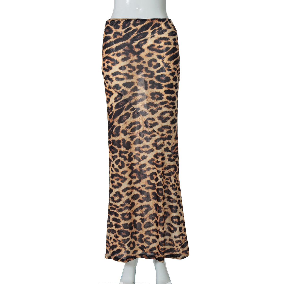 Talayah Leopard Mesh Maxi Skirt