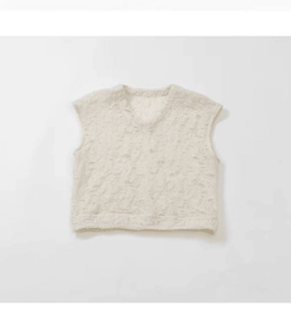 Textured Cream Cap Sleeve Blouse