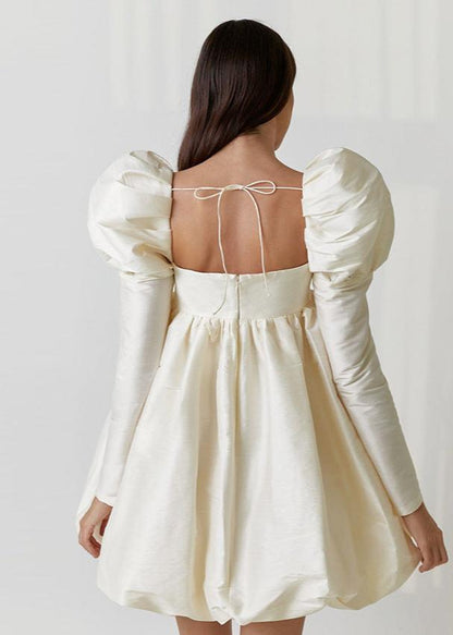 Opulent Puff-sleeve Mini Dress