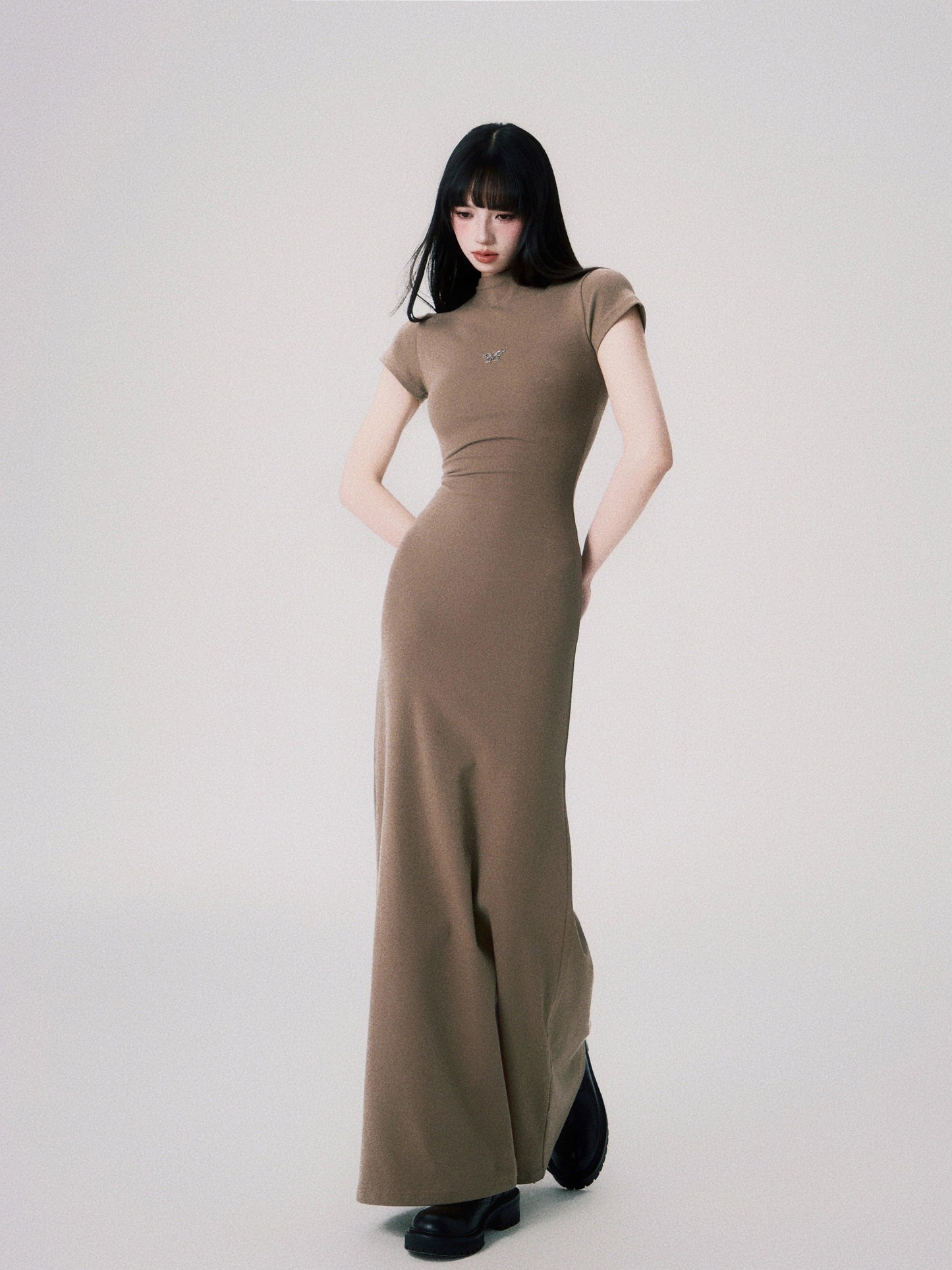 Luluswings Butterfly Emblem Fitted Maxi Dress - Evening Gown