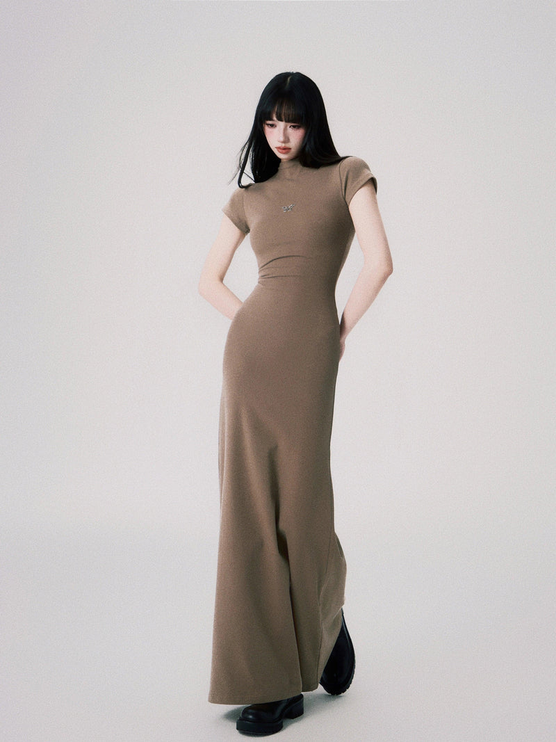 Luluswings Butterfly Emblem Fitted Maxi Dress - Evening Gown