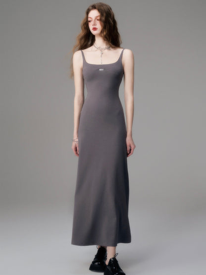 Sleek Noir Maxi Dress