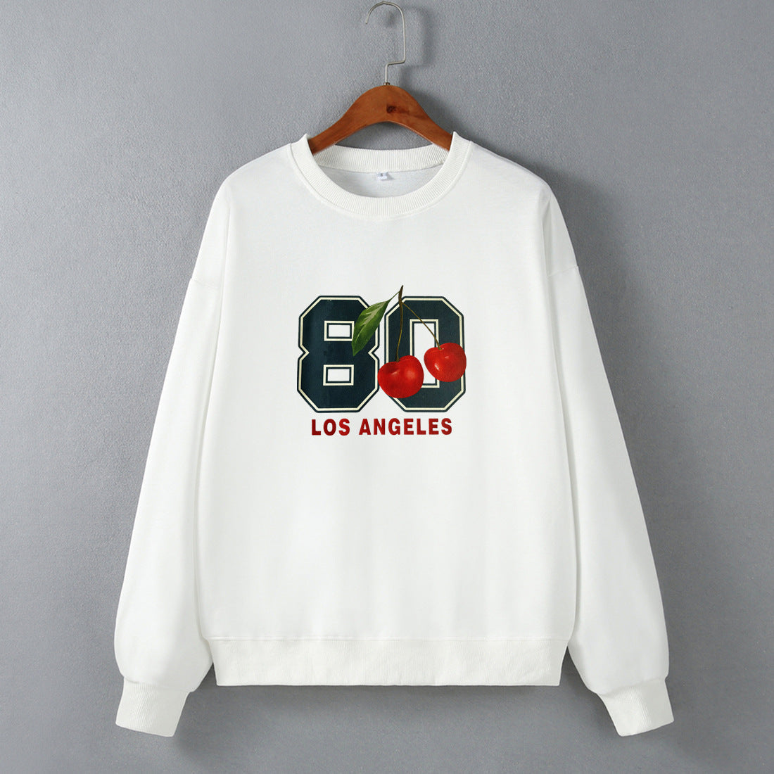 Street Hipster Off Shoulder Loose Round Neck Long Sleeve Sweatshirt Clothing Autumn Winter