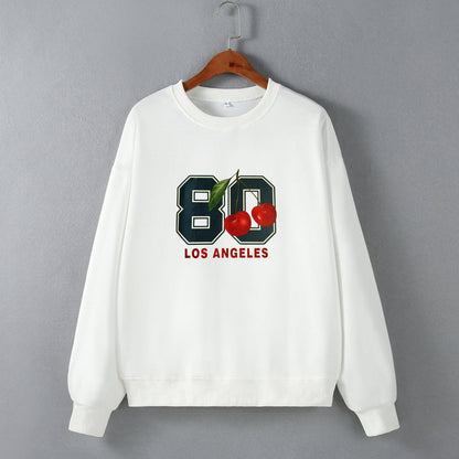 Street Hipster Off Shoulder Loose Round Neck Long Sleeve Sweatshirt Clothing Autumn Winter