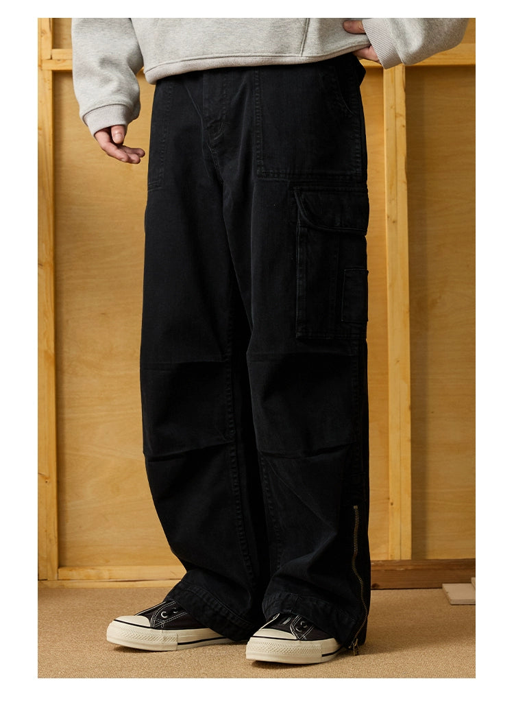 Gray Utility Cargo Pants