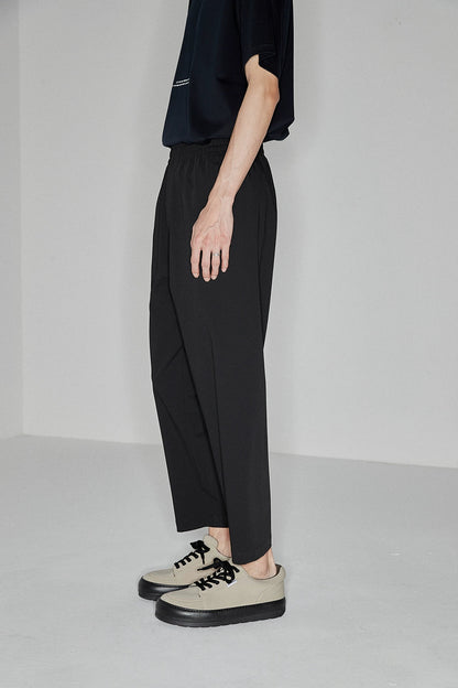 Side Seam-free Elastic Waist Cropped Pants