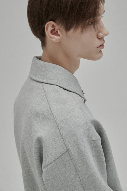 Half-zip Polo Collar Pocket Oversized Sweatshirt