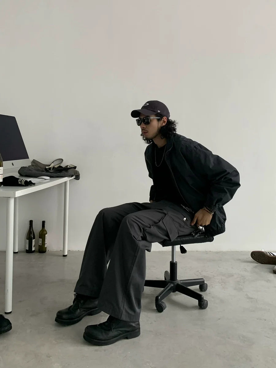 Wide-leg Utility Work Pants