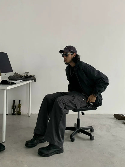 Wide-leg Utility Work Pants