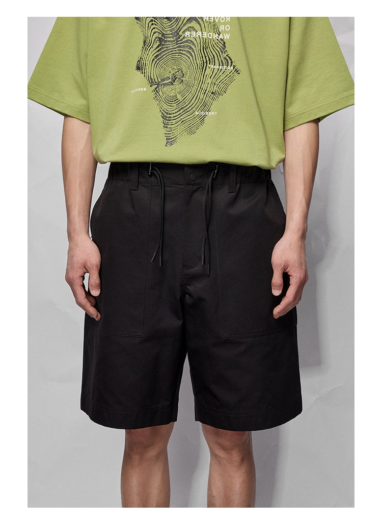 Wide Relaxed Straight-cut Cropped/mid-length Pants