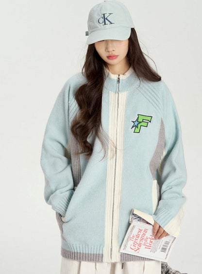 Street Racing Stitched Sweater Coat