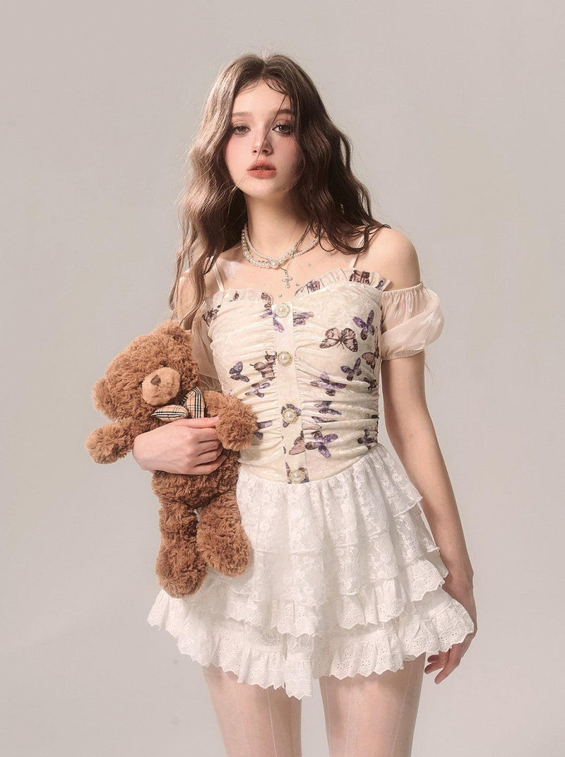 White Lace Ballet-inspired Cake Skirt