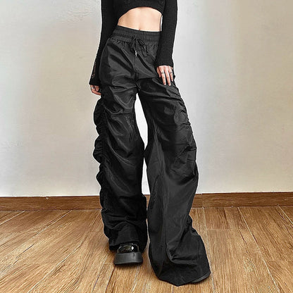 High-waist Pleated Wide-leg Pants