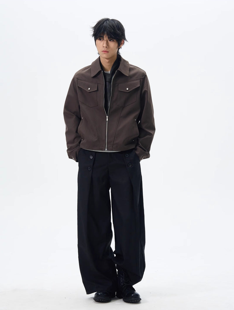 Black Oversized Cargo Wide Leg Pants