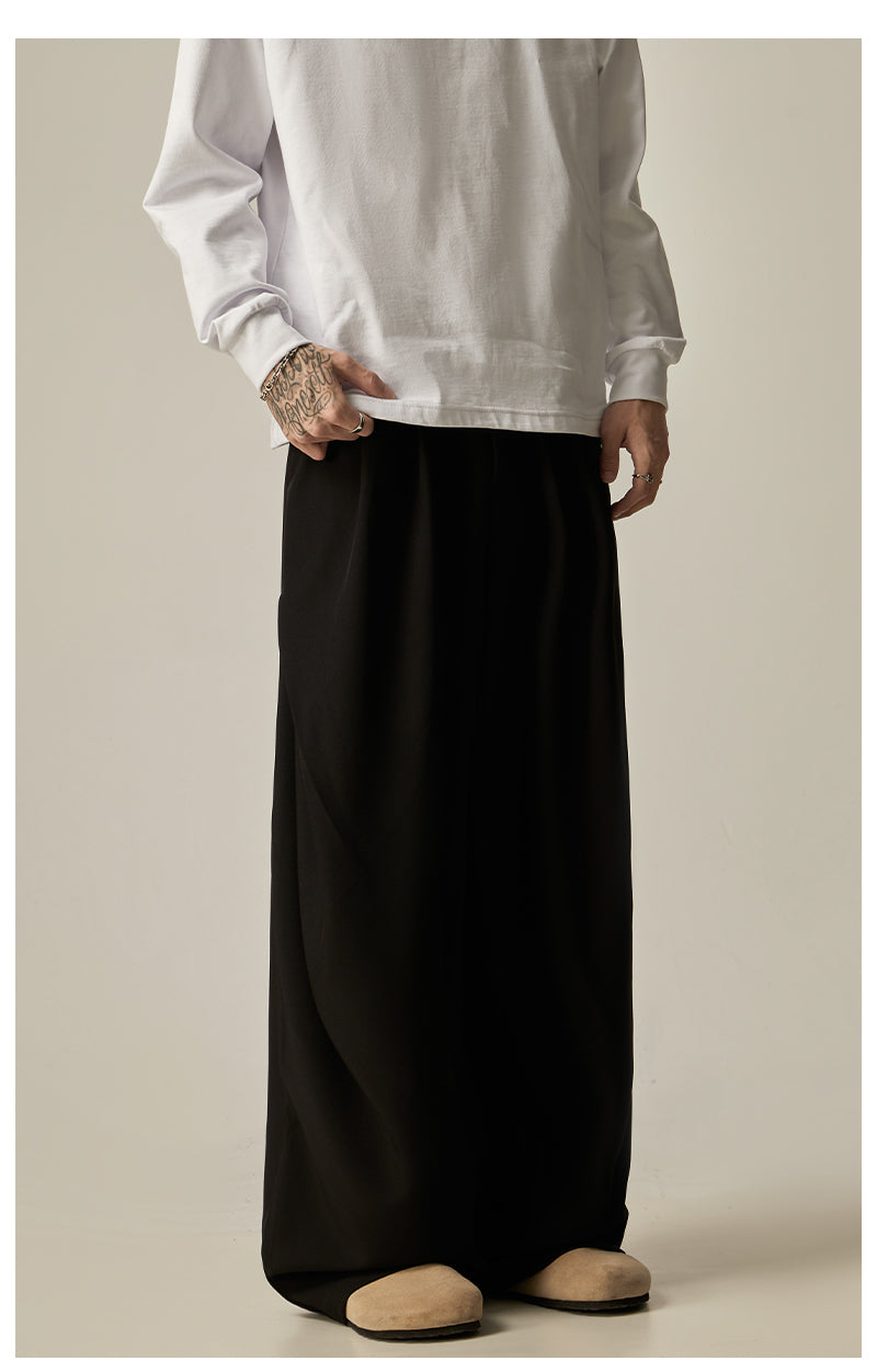 Khaki Wide Leg Dress Pants