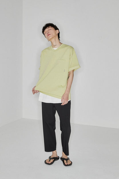 Side Seam-free Elastic Waist Cropped Pants