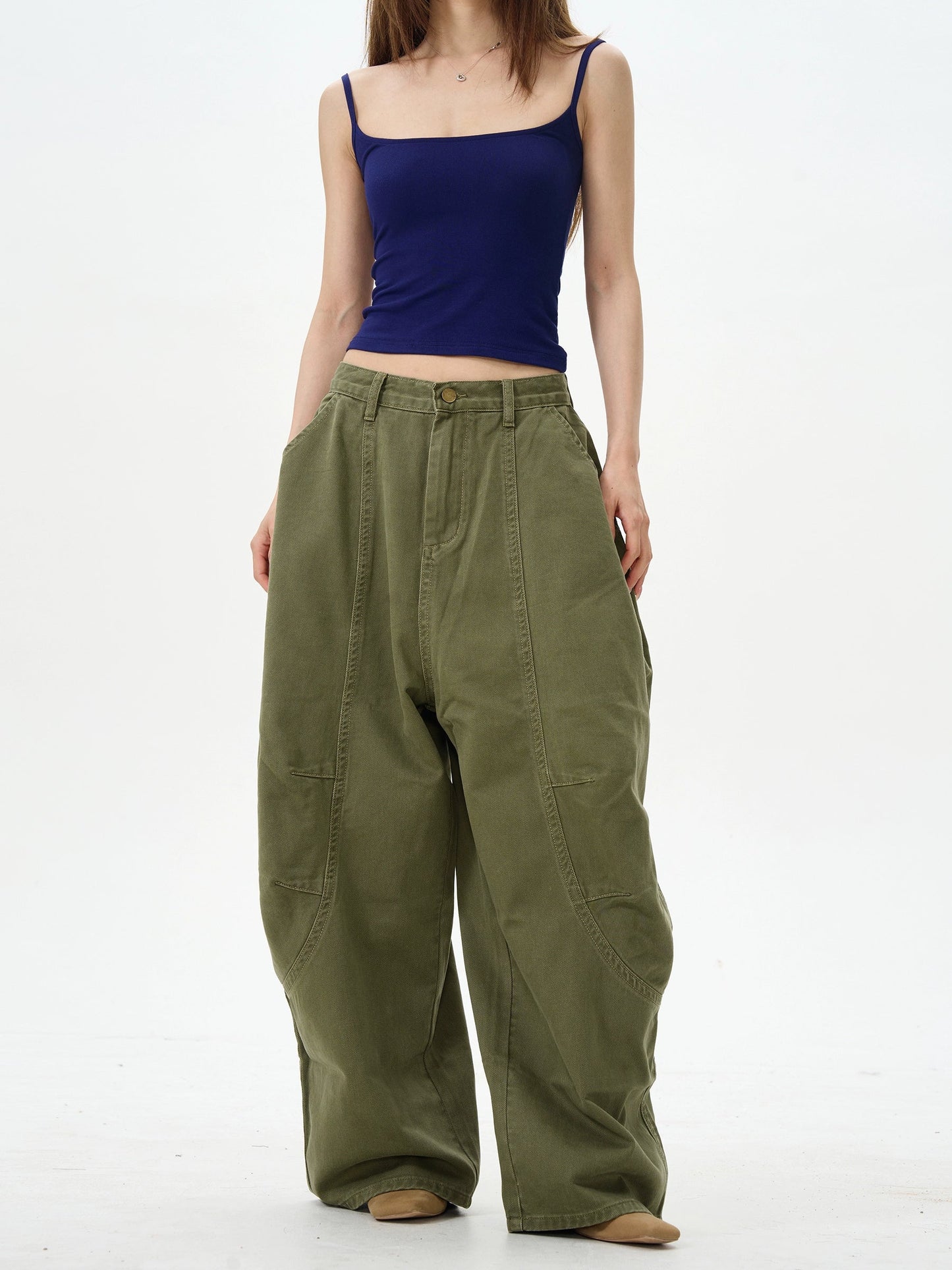 Charcoal Baggy Street Cargo Pants