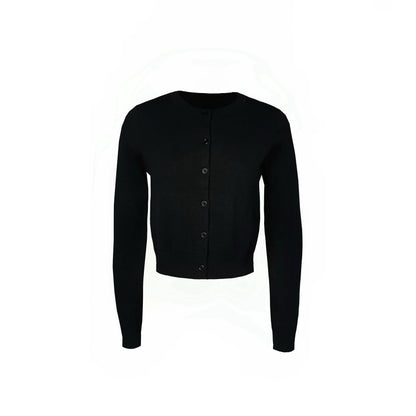 Slim-fit Cropped Knit Cardigan Sweater