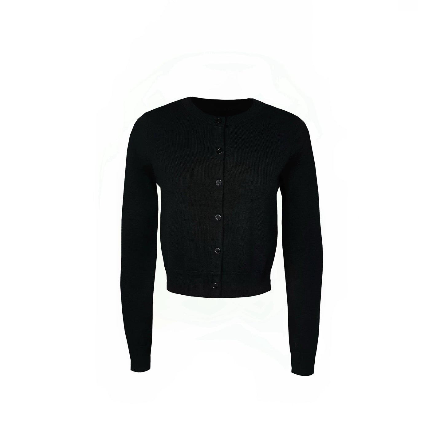 Slim-fit Cropped Knit Cardigan Sweater