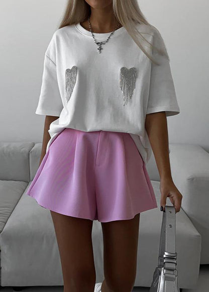 Angel Wings Embellished T-shirt