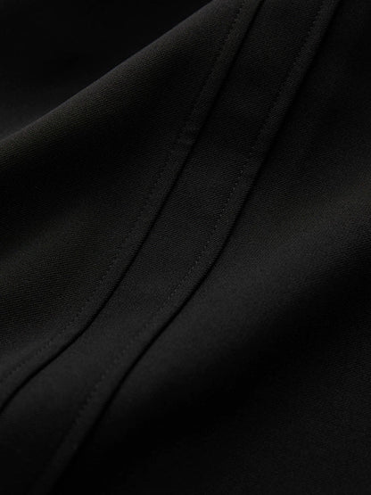 Black Pleated Wide-leg Pants