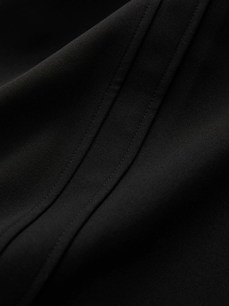 Black Pleated Wide-leg Pants