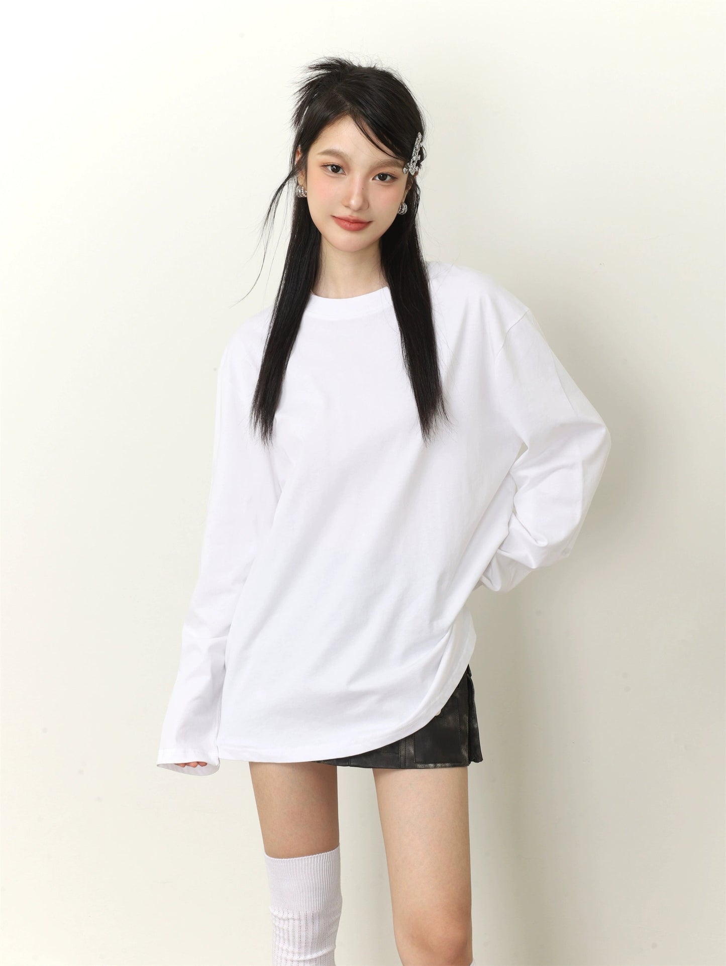 Color Loose Long Sleeve T-shirt