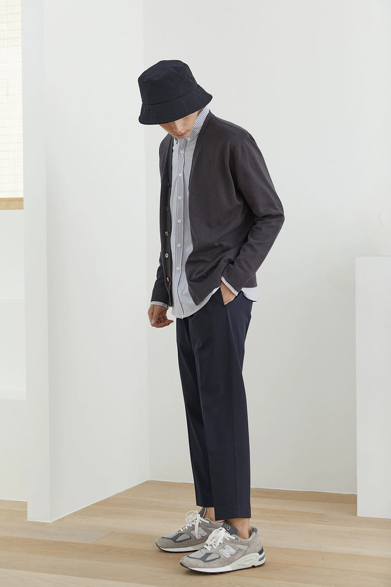 Elastic Waist Wide-leg Cropped Pants