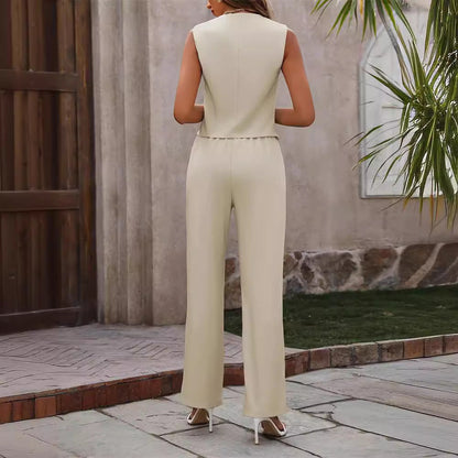 Office Suit Vest Suit Belt Elastic High Grade Work Pant Office Work Clothes Clothing