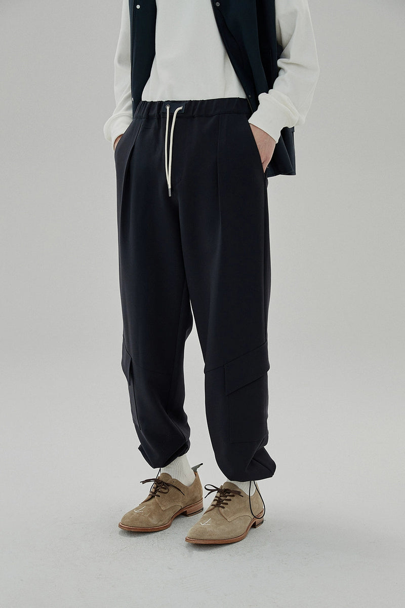 Draping Drawstring Cargo Pants
