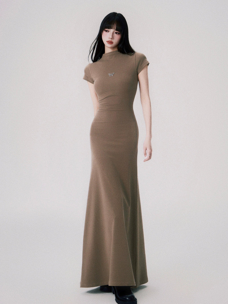 Luluswings Butterfly Emblem Fitted Maxi Dress - Evening Gown