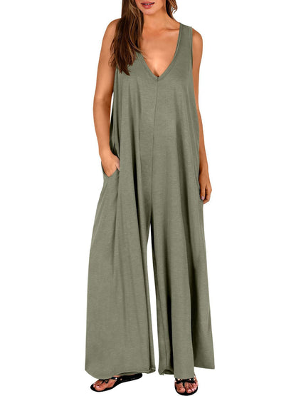 Summer Fresh Pocket Jumpsuit Thin Jumpsuit