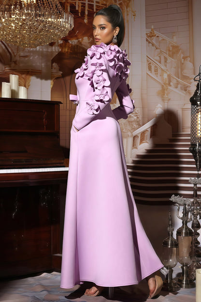Colia Purple 3d Maxi Dress