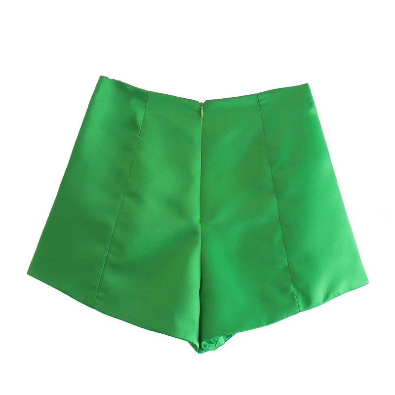 Hight Waist Hot-shorts Loose Flare Mini Shorts Wide Leg Color Shorts