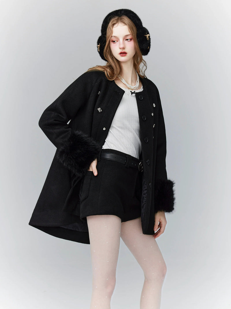 Versatile Tailored Micro Shorts: Sleek Flat-front in Ivory and Black