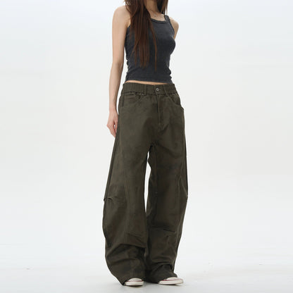 Army Green Baggy Cargo Pants
