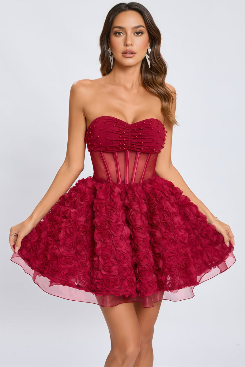 Gage 3d Mesh Puffy Mini Dress