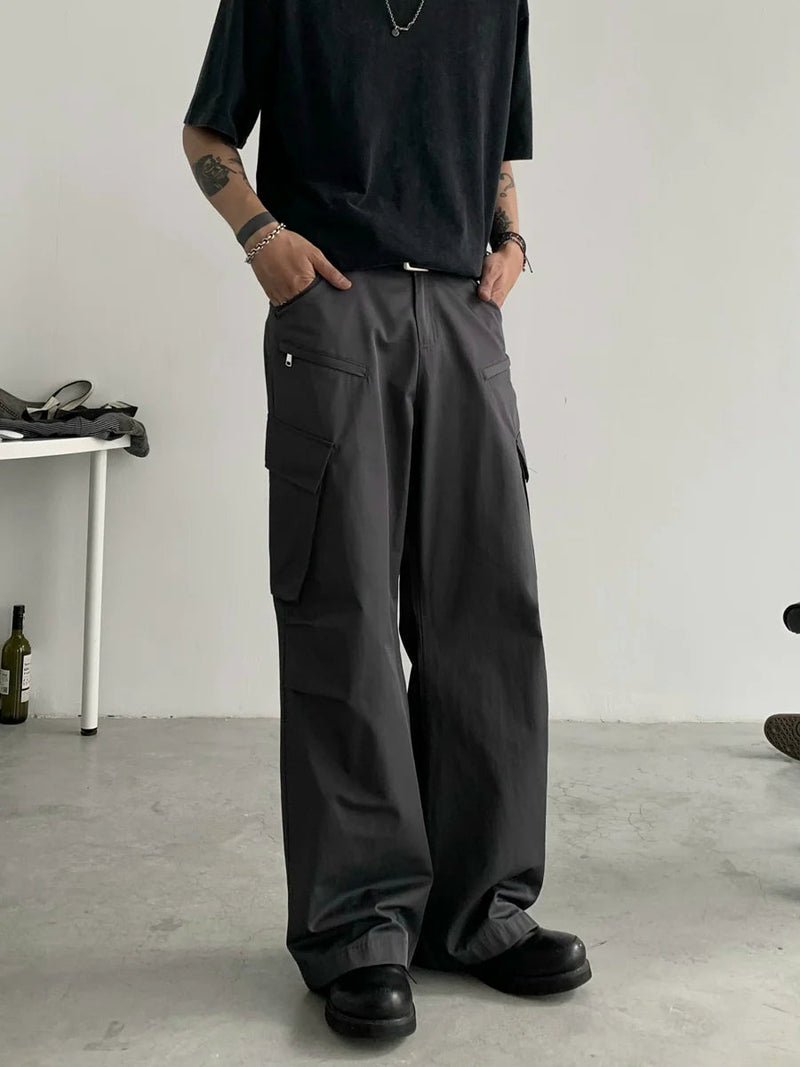 Wide-leg Utility Work Pants